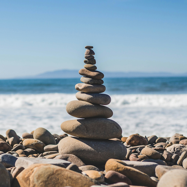 stones on a beach